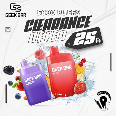 Geek Bar B5000 Rechargeable Disposable ( 0 ,20,50 mg) 5000 Puffs
 UAE Abu Dhabi