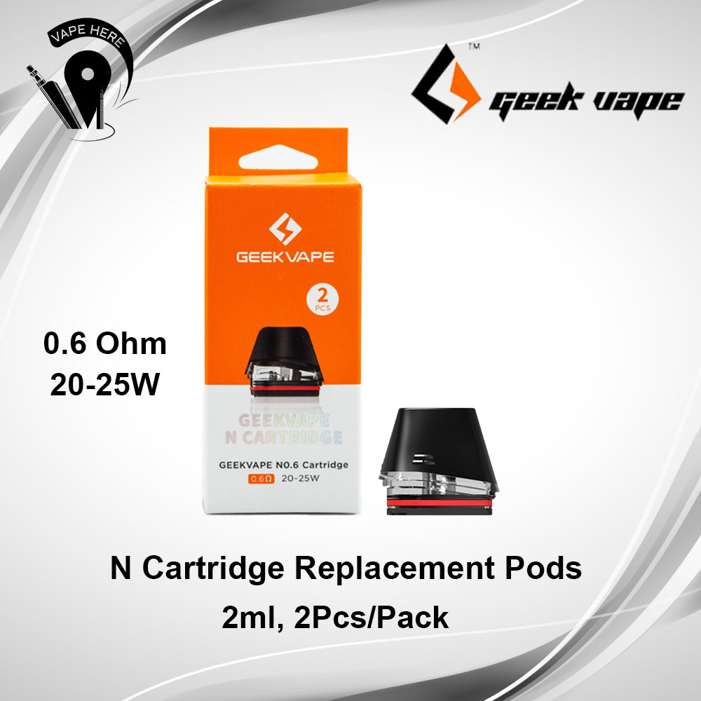 Geekvape N Cartridge Replacement Pods 2pcs/pack Now is in Dubai, UAE with  The Best Price | Vape Here Store