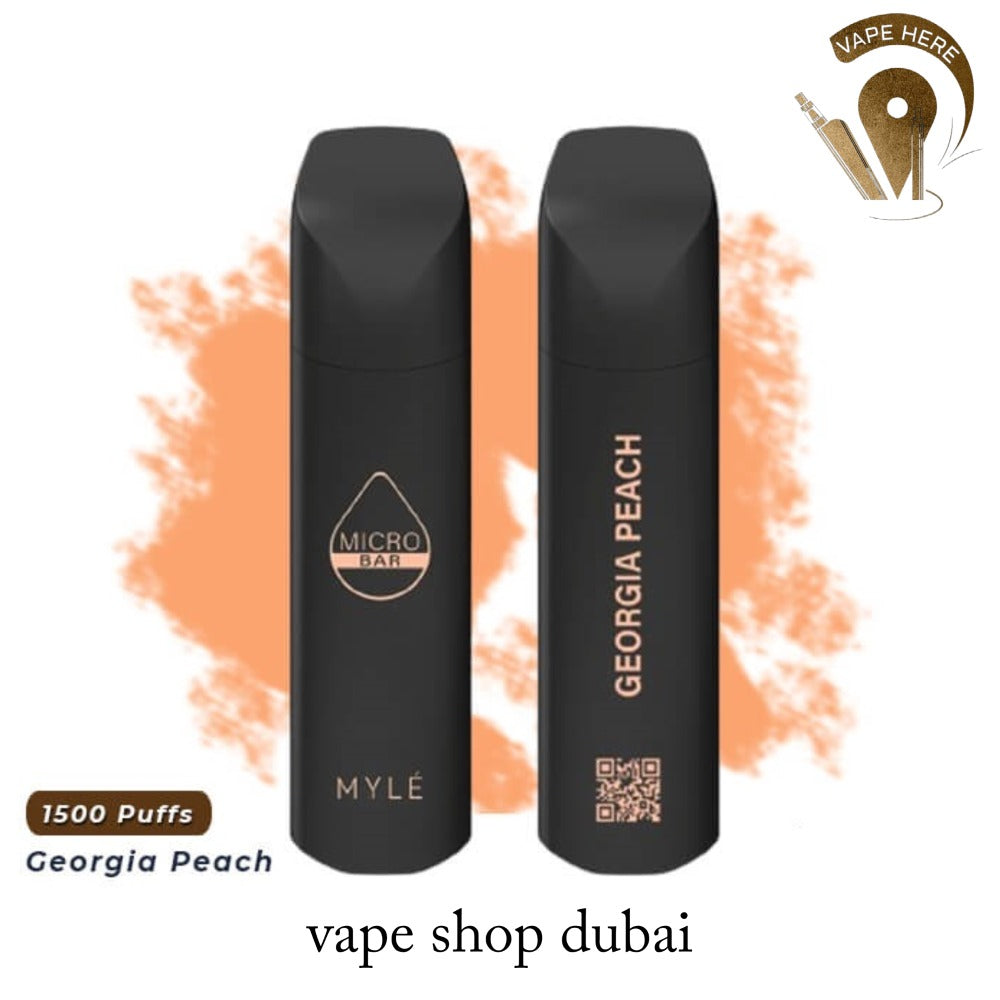 MYLE MICRO BAR 1500 PUFFS Georgia Peach DISPOSABLE VAPE (20mg) UAE Sharjah