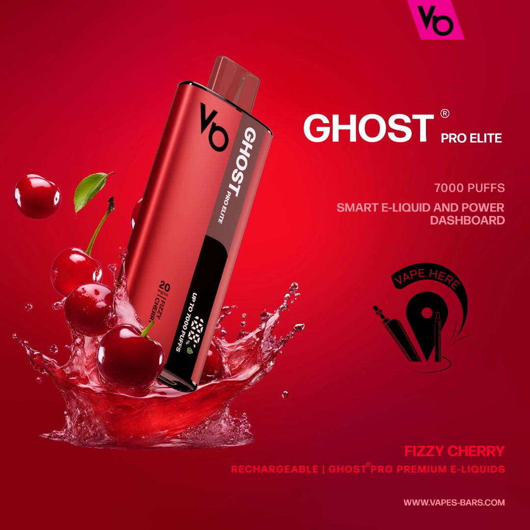 Ghost Pro Elite 7000 Puffs 20mg Disposable Vape Fizzy Cherry UAE Abu Dhabhi