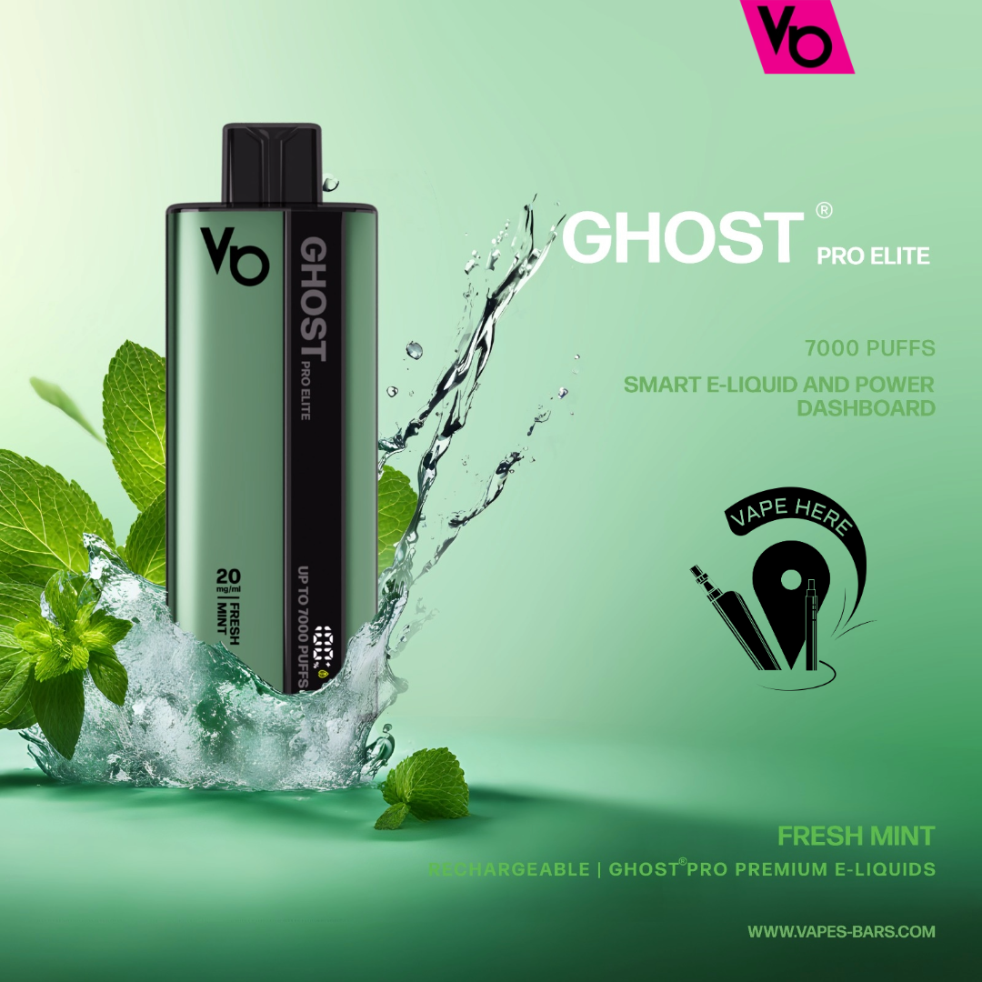 Ghost Pro Elite 7000 Puffs 20mg Disposable Vape Fresh Mint UAE Al Ain