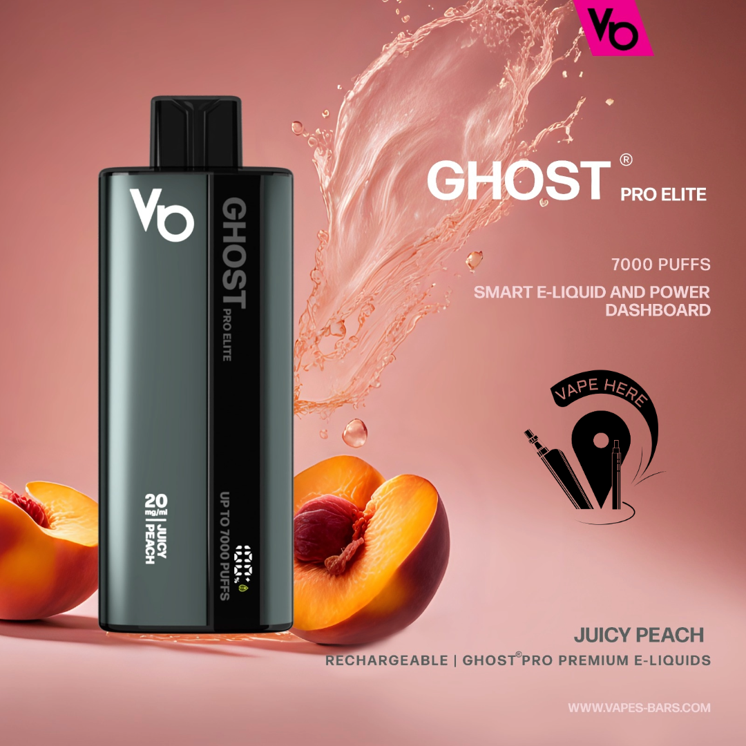 Ghost Pro Elite 7000 Puffs 20mg Disposable Vape Juicy Peach UAE Fujairah