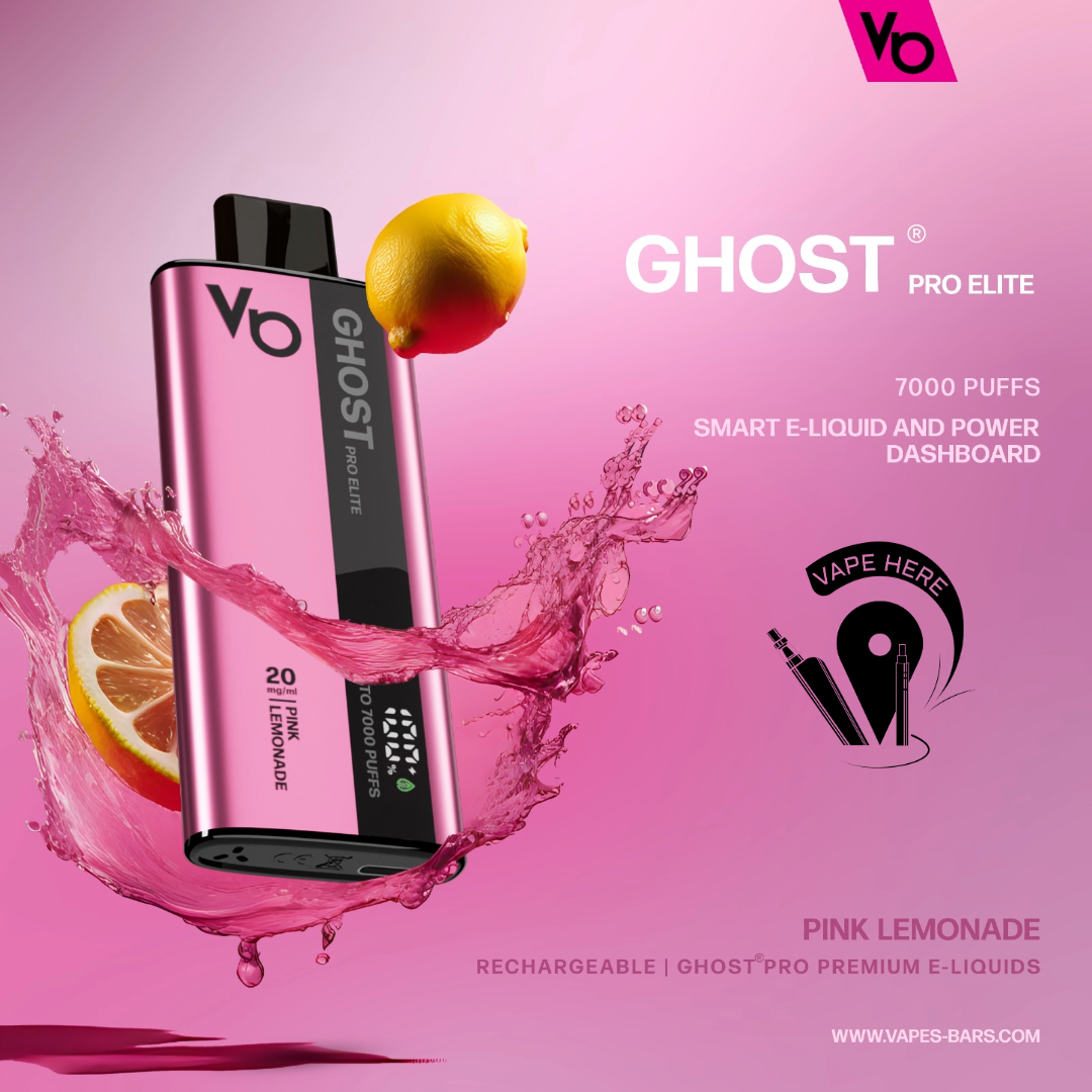 Ghost Pro Elite 7000 Puffs 20mg Disposable Vape Pink Lemonade UAE Abu Dhabi