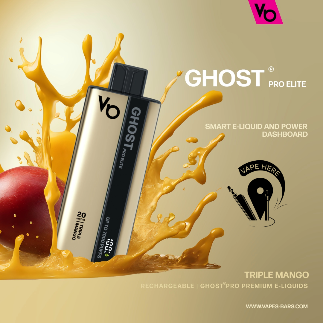 Ghost Pro Elite 7000 Puffs 20mg Disposable Vape Triple Mango UAE Abu Dhabi