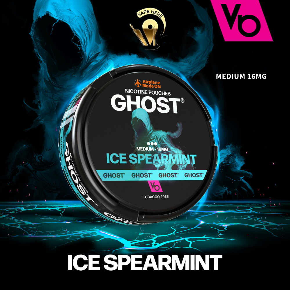 Ghost Nicotine Pouches (16mg & 25mg) by Vapes Bars Ice Spearmint Medium 16mg UAE Al Ain