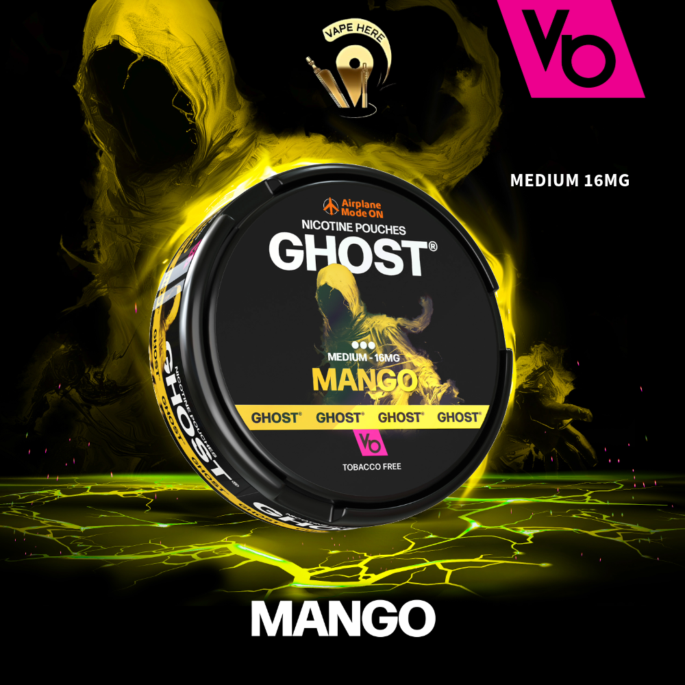 Ghost Nicotine Pouches (16mg & 25mg) by Vapes Bars Mango Medium 16mg UAE Ajman