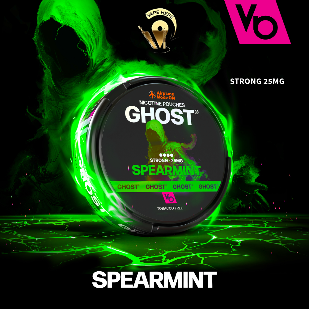 Ghost Nicotine Pouches (16mg & 25mg) by Vapes Bars Spearmint 25MG UAE Dubai