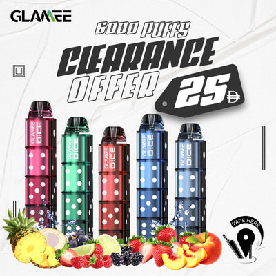 Glamee Dice Disposable Device (6000 Puffs) - 50mg UAE Abu Dhabi