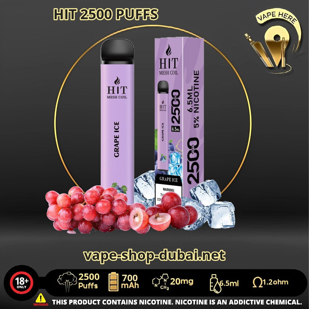 HIT 2500 PUFFS DISPOSABLE VAPE - Vape Here Store