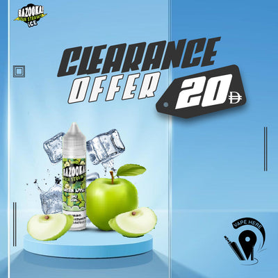 Green Apple Ice 30ml Saltnic by Bazooka UAE AJMAN