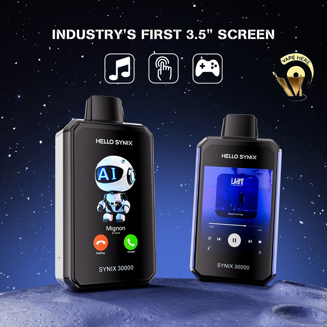 HELLO SYNIX 30000 PUFFS SMART PHONE DISPOSABLE VAPE AI CHAT & DISPLAY UAE Al Ain
