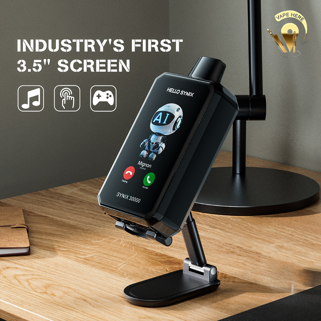 elfbar elfa master akku HELLO SYNIX 30000 PUFFS SMART PHONE DISPOSABLE VAPE AI CHAT & DISPLAY Dubai  Abu Dhabi main image 1