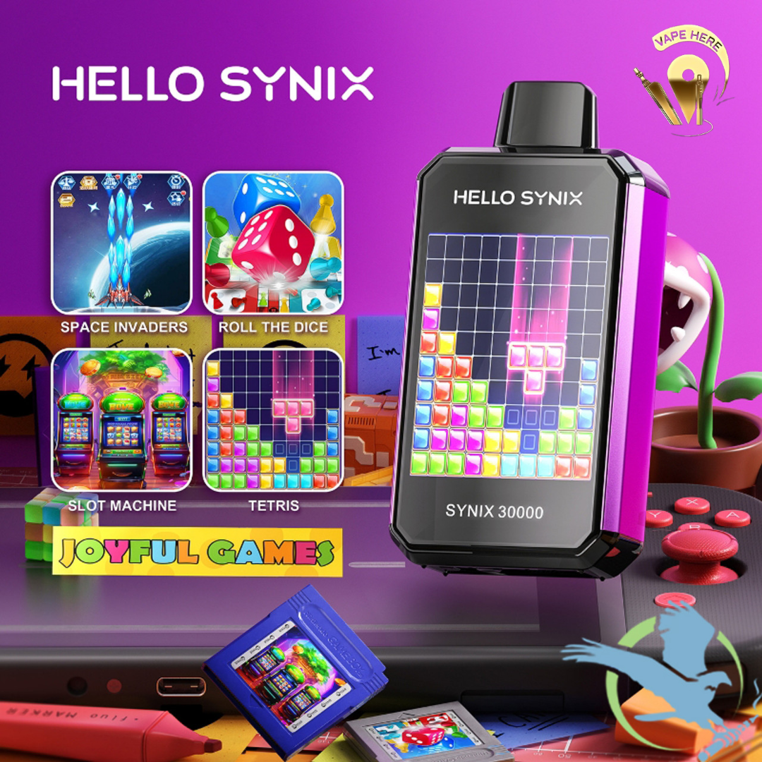 HELLO SYNIX 30000 PUFFS SMART PHONE DISPOSABLE VAPE AI CHAT & DISPLAY UAE Al Ain