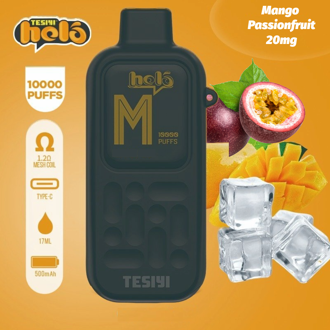 HELO 10000 PUFFS DISPOSABLE VAPE Mango Passionfruit 20mg UAE Abu Dhabi