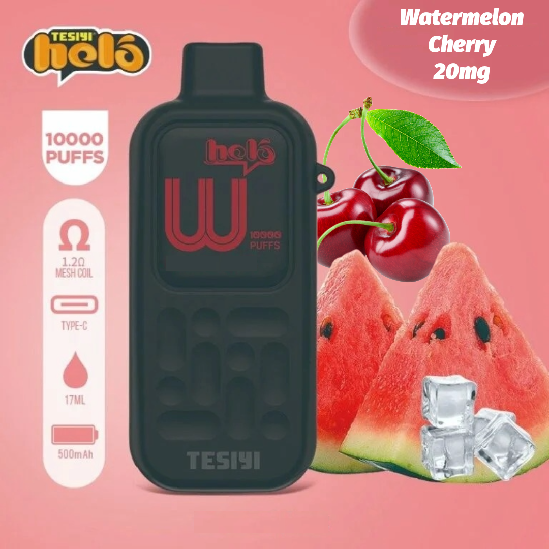 HELO 10000 PUFFS DISPOSABLE VAPE Watermelon Cherry Ice UAE Al Ain