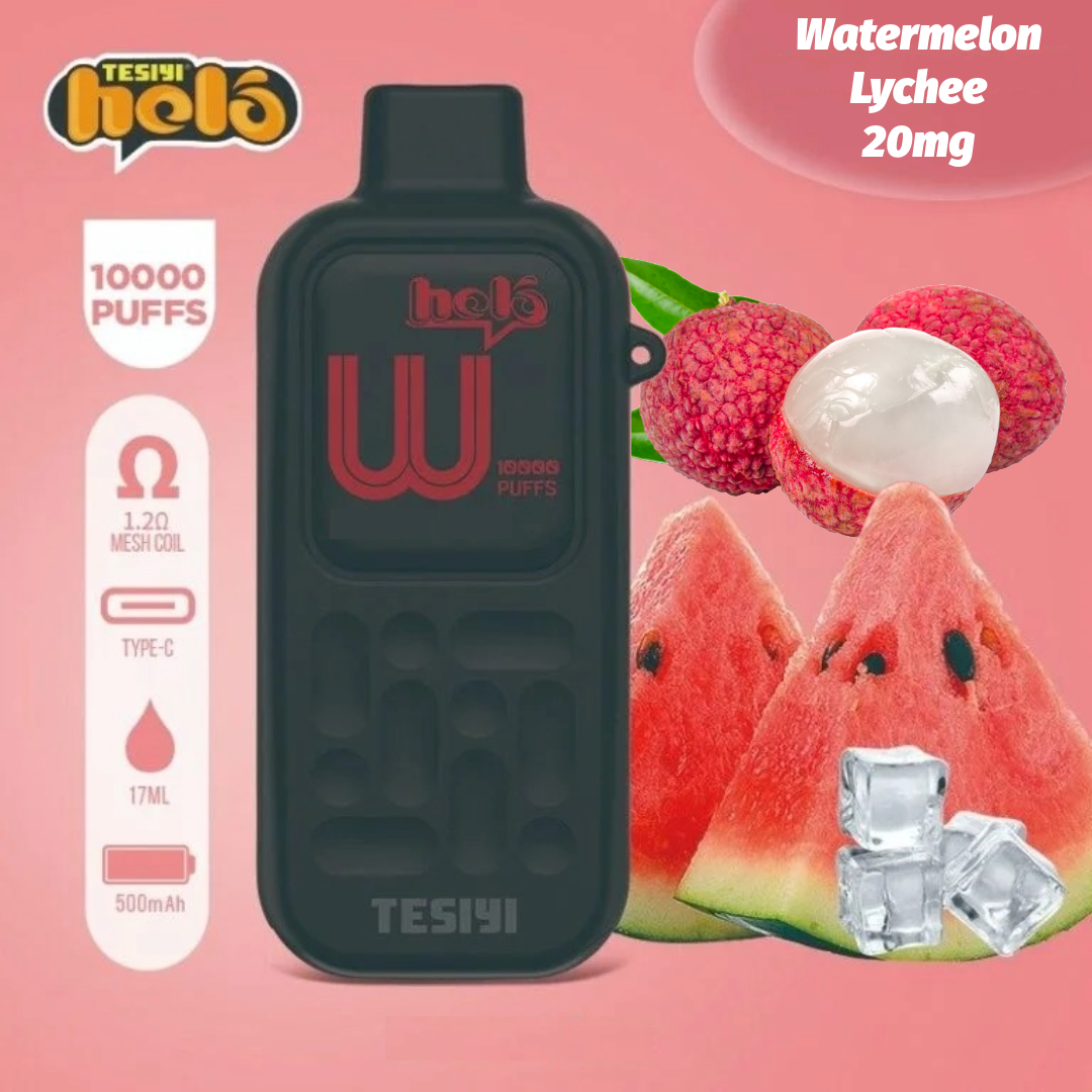 HELO 10000 PUFFS DISPOSABLE VAPE Watermelon Lychee UAE Ajman