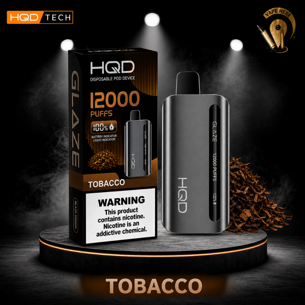 HQD CUVIE GLAZE 12000 PUFFS DISPOSABLE VAPE Tobacco UAE Al Ain 
