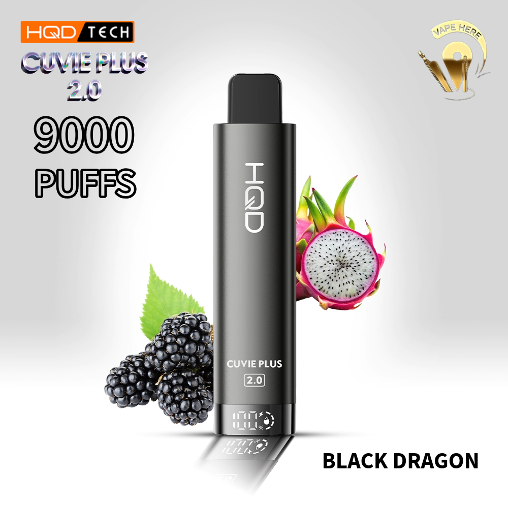 HQD CUVIE PLUS 2.0 DISPOSABLE VAPE 9K PUFFS Black Dragon UAE Sharjah