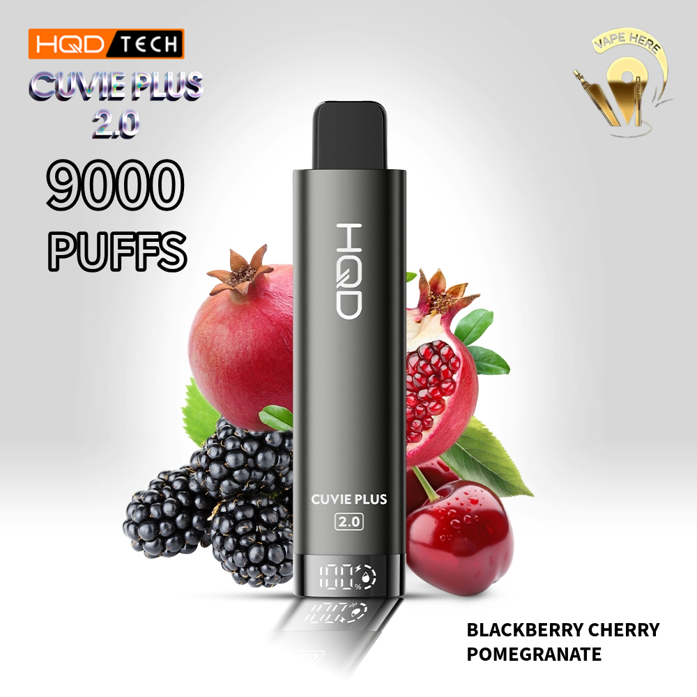HQD CUVIE PLUS 2.0 DISPOSABLE VAPE 9K PUFFS Blackberry Cherry Pomegranate UAE Ras Al Khaimah