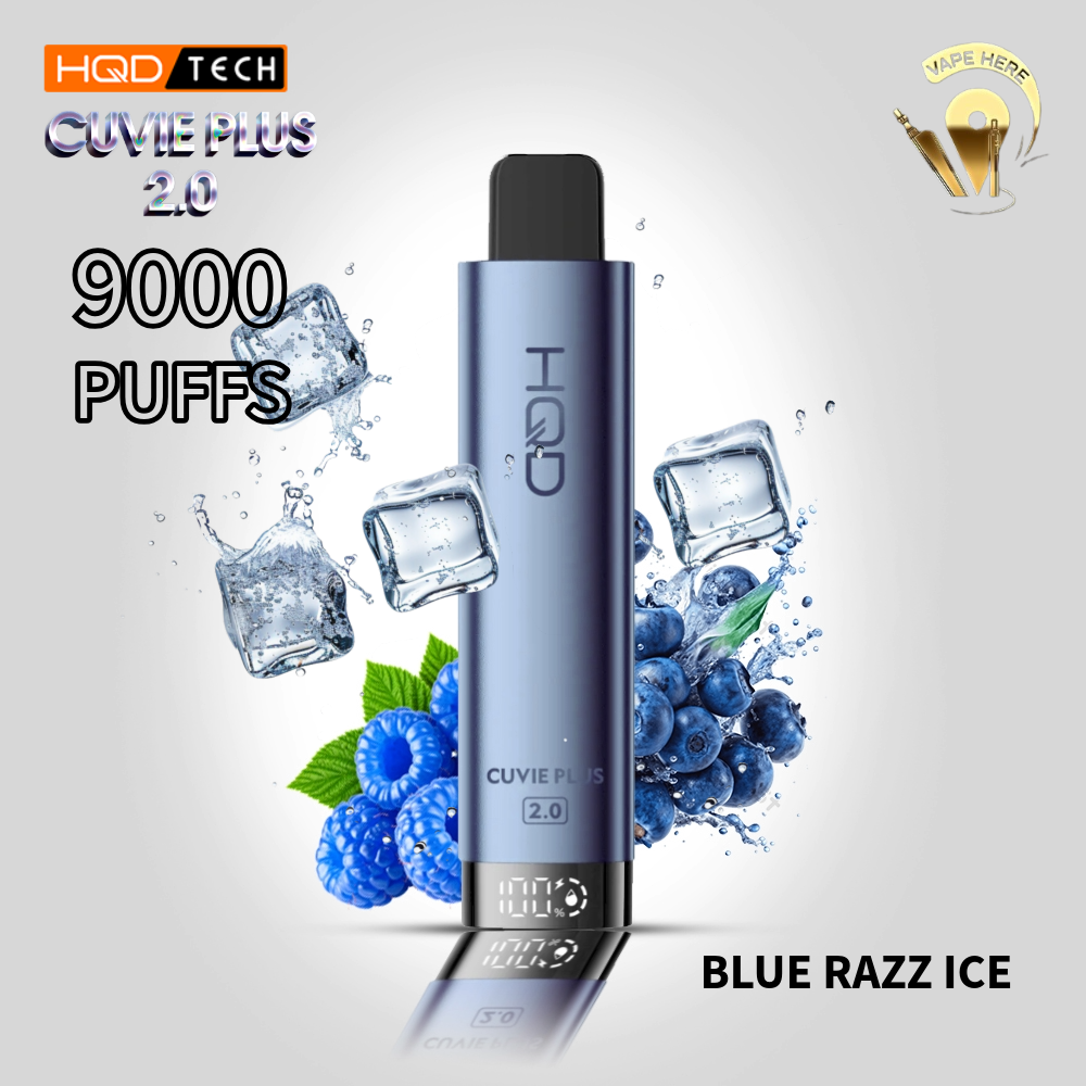 HQD CUVIE PLUS 2.0 DISPOSABLE VAPE 9K PUFFS Blue Razz Ice UAE Al Ain