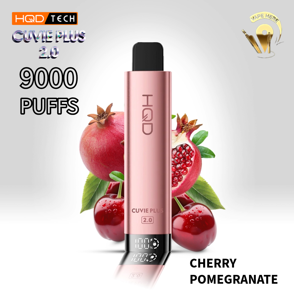 HQD CUVIE PLUS 2.0 DISPOSABLE VAPE 9K PUFFS Cherry Pomegranate UAE Fujairah