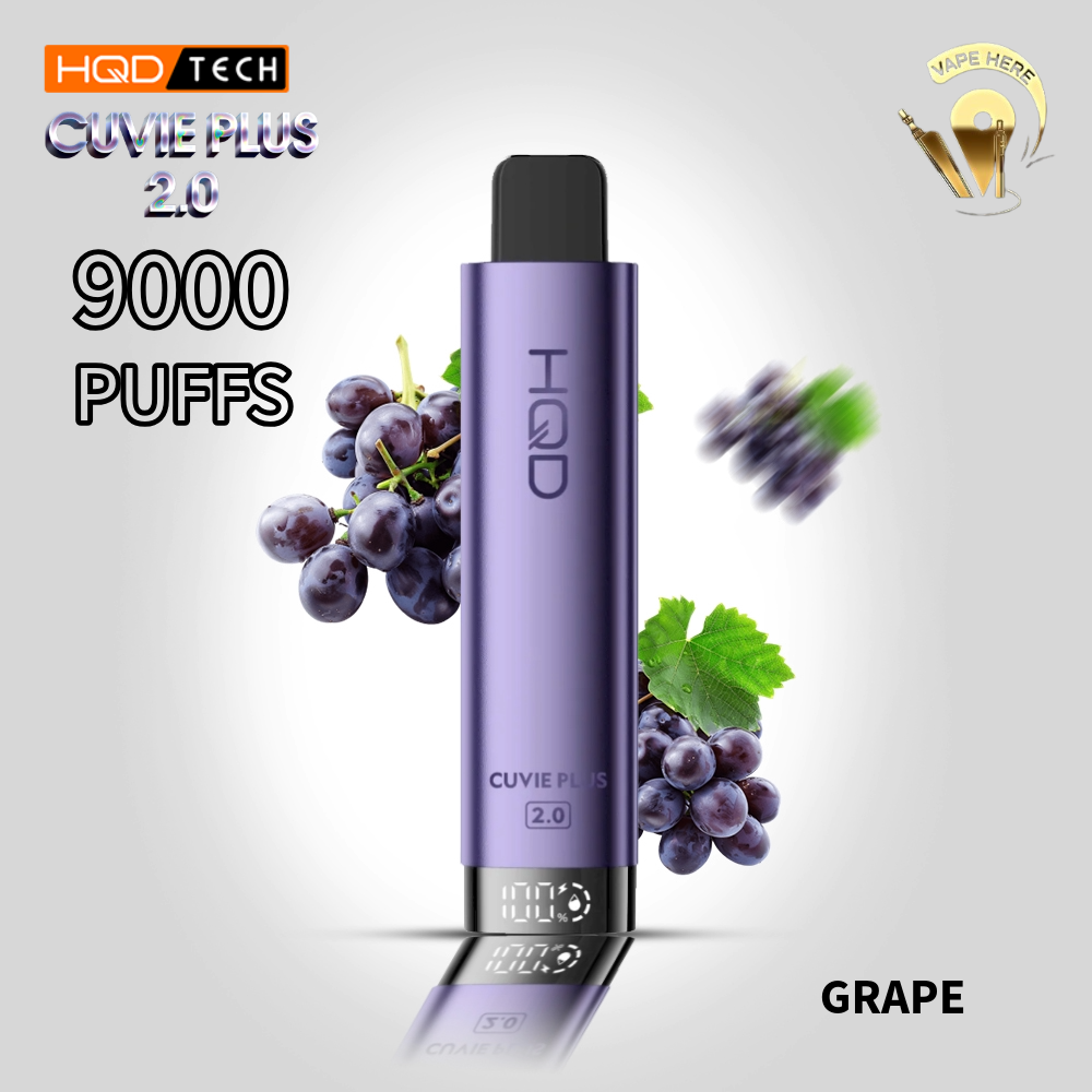 HQD CUVIE PLUS 2.0 DISPOSABLE VAPE 9K PUFFS Grape UAE Abu Dhabi
