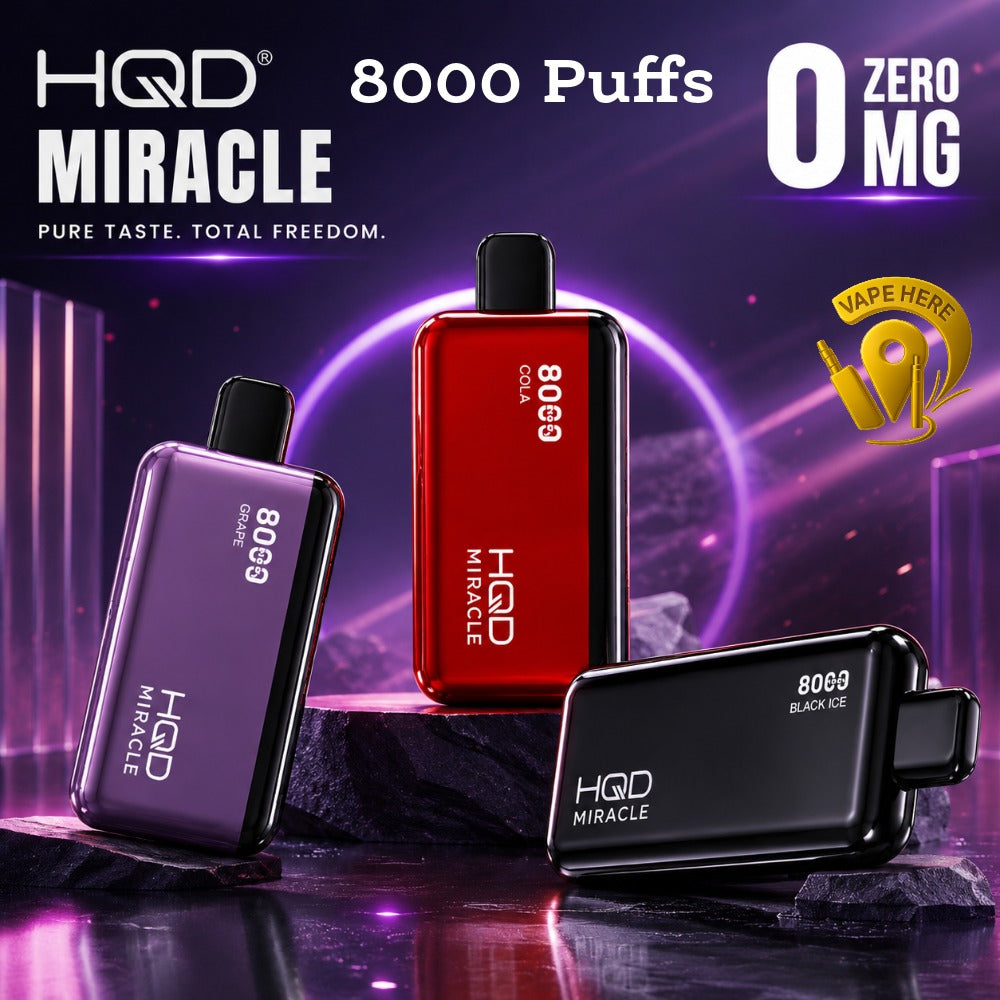 HQD Miracle 8000 Puffs Zero Nicotine Disposable Vape (0mg) #