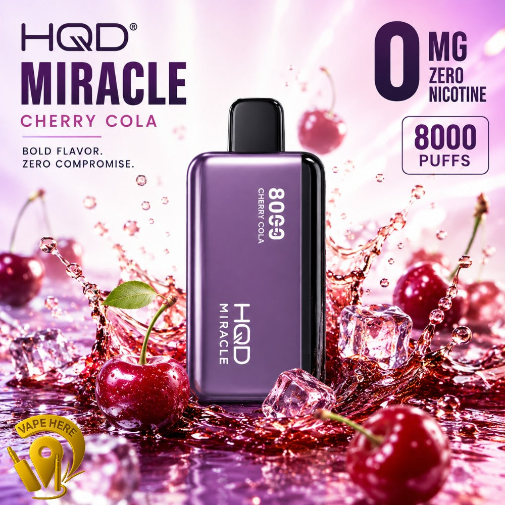 HQD Miracle 8000 Puffs Zero Nicotine Disposable Vape (0mg) #