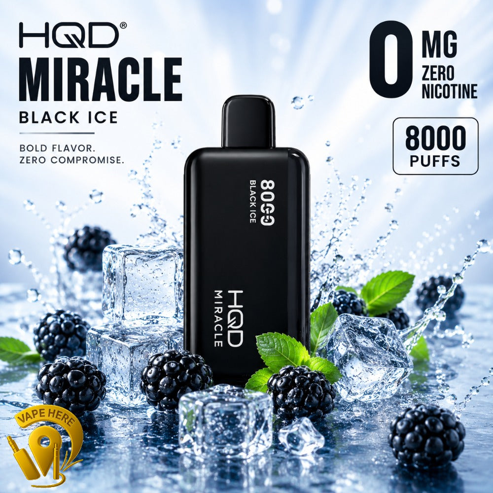 HQD Miracle 8000 Puffs Zero Nicotine Disposable Vape (0mg) #