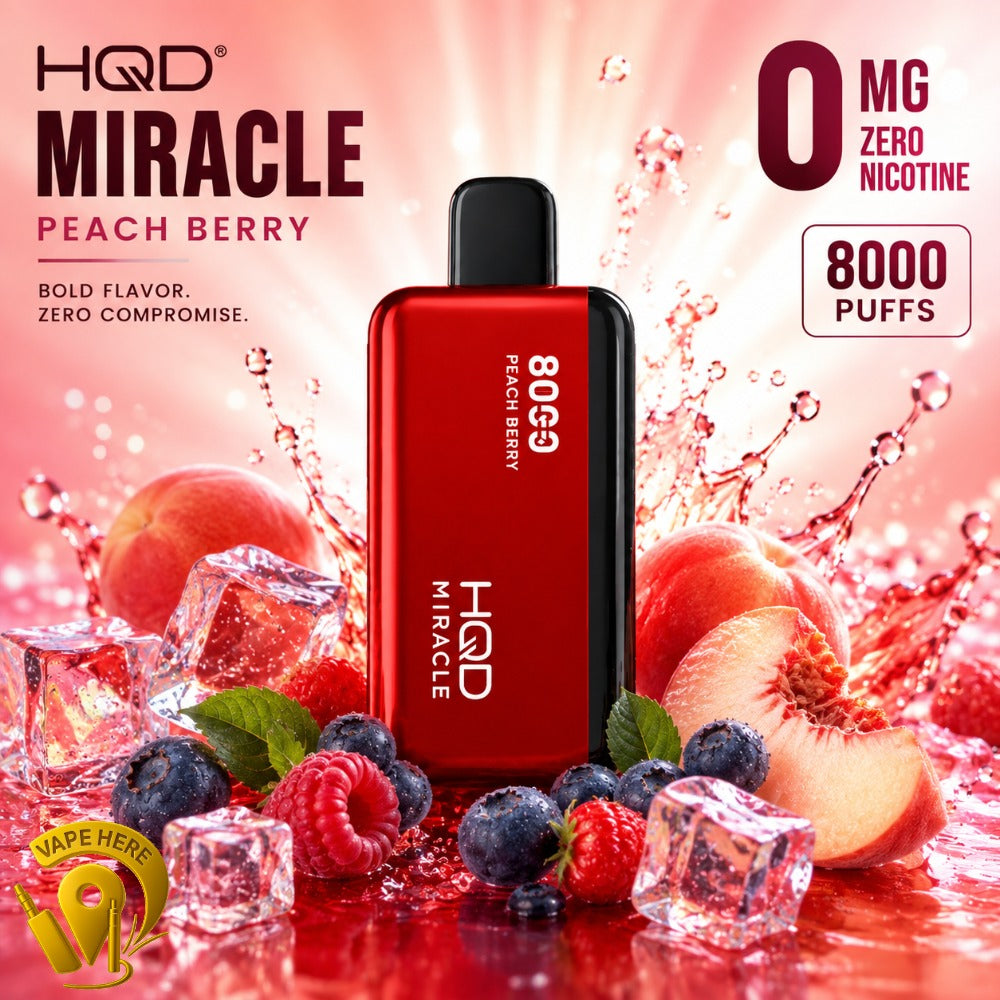 HQD Miracle 8000 Puffs Zero Nicotine Disposable Vape (0mg) #