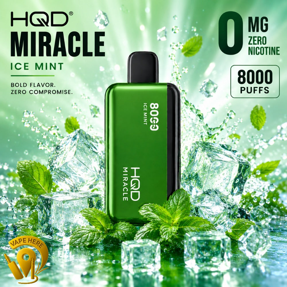 HQD Miracle 8000 Puffs Zero Nicotine Disposable Vape (0mg) #