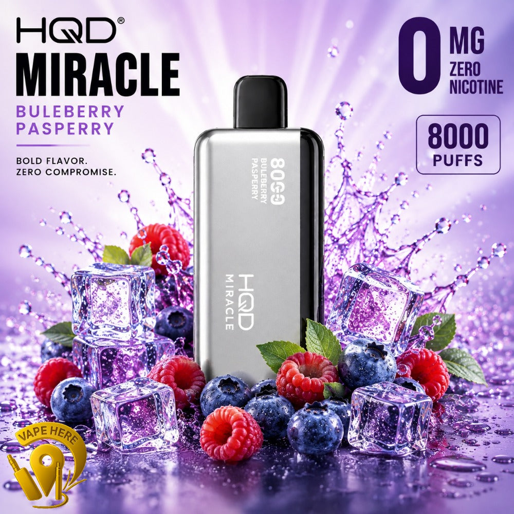 HQD Miracle 8000 Puffs Zero Nicotine Disposable Vape (0mg) #