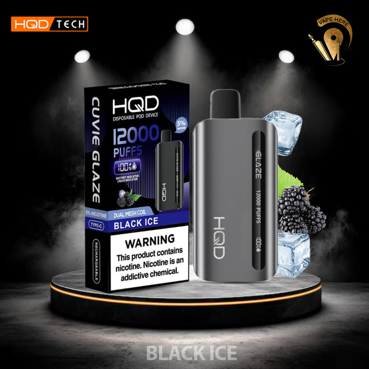 HQD CUVIE GLAZE 12000 PUFFS DISPOSABLE VAPE | Buy HQD Vape Dubai & UAE |  Vape Here Store