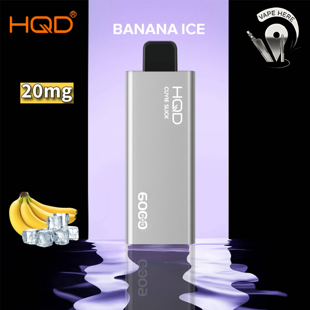 HQD CUVIE SLICK 6000 PUFFS DISPOSABLE VAPE Banana Ice UAE Dubai