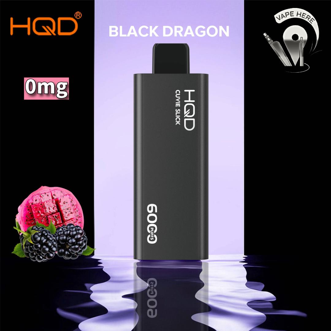 HQD CUVIE SLICK 6000 PUFFS DISPOSABLE VAPE Black Dragon UAE Abu Dhabi