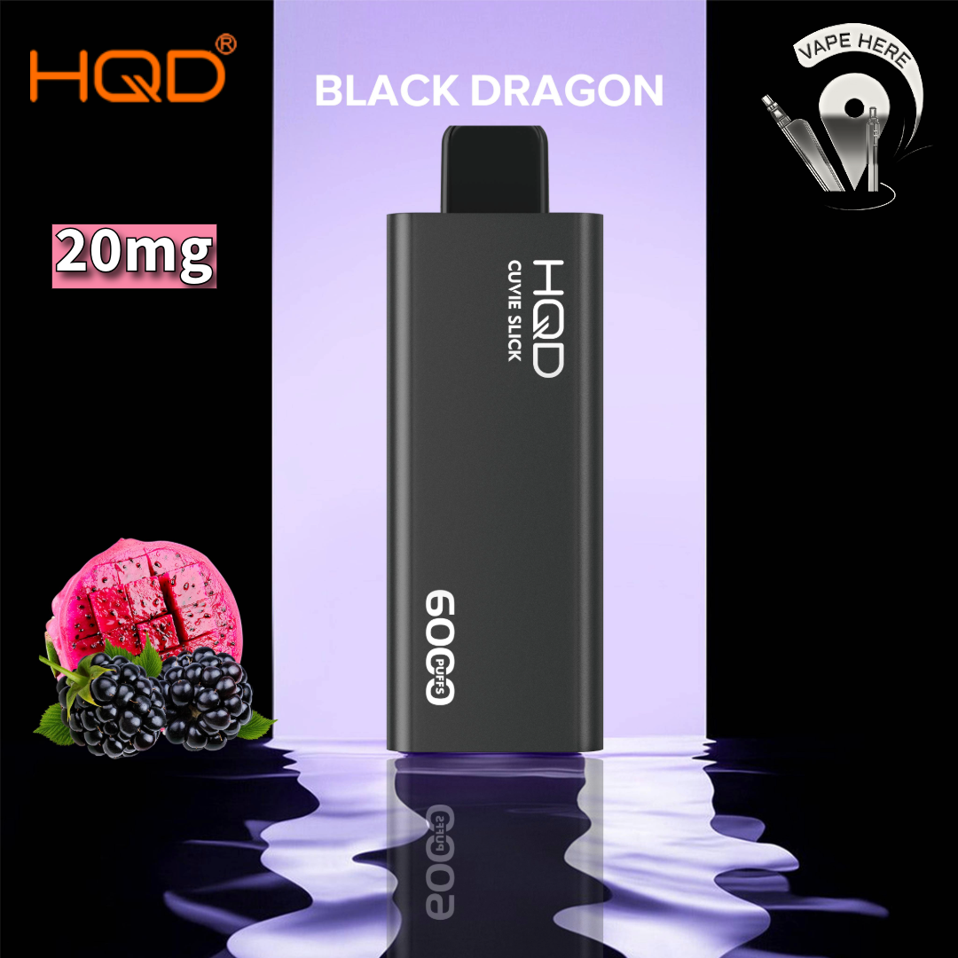 HQD CUVIE SLICK 6000 PUFFS DISPOSABLE VAPE Black Dragon UAE Dubai