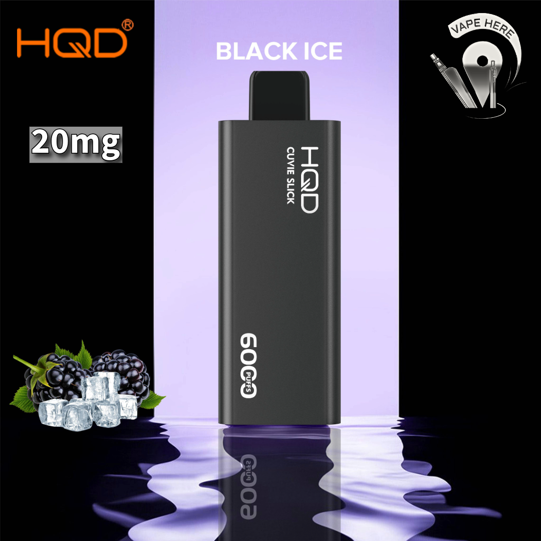 HQD CUVIE SLICK 6000 PUFFS DISPOSABLE VAPE Black Ice UAE Ajman