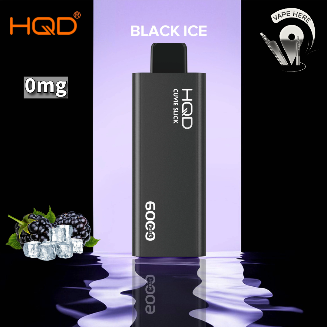 HQD CUVIE SLICK 6000 PUFFS DISPOSABLE VAPE Black Ice UAE Dubai