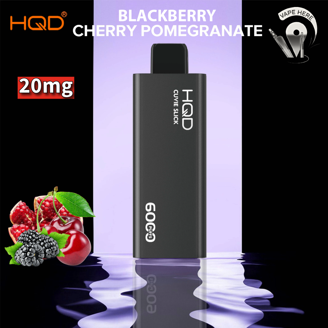 HQD CUVIE SLICK 6000 PUFFS DISPOSABLE VAPE Blackberry Cherry Pomegranate UAE Al Ain