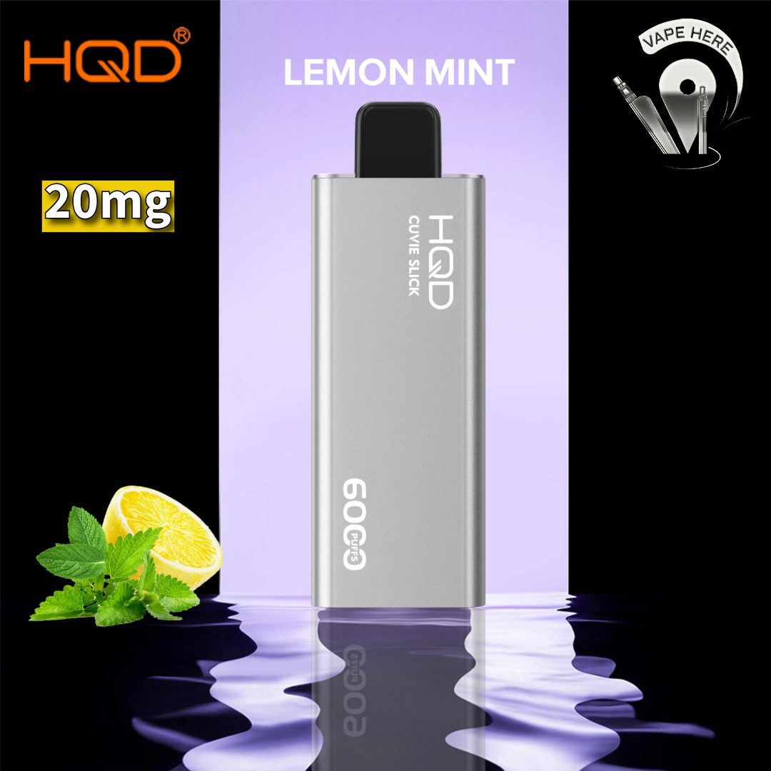 HQD CUVIE SLICK 6000 PUFFS DISPOSABLE VAPE Lemon Mint UAE Ras Al Khaimah