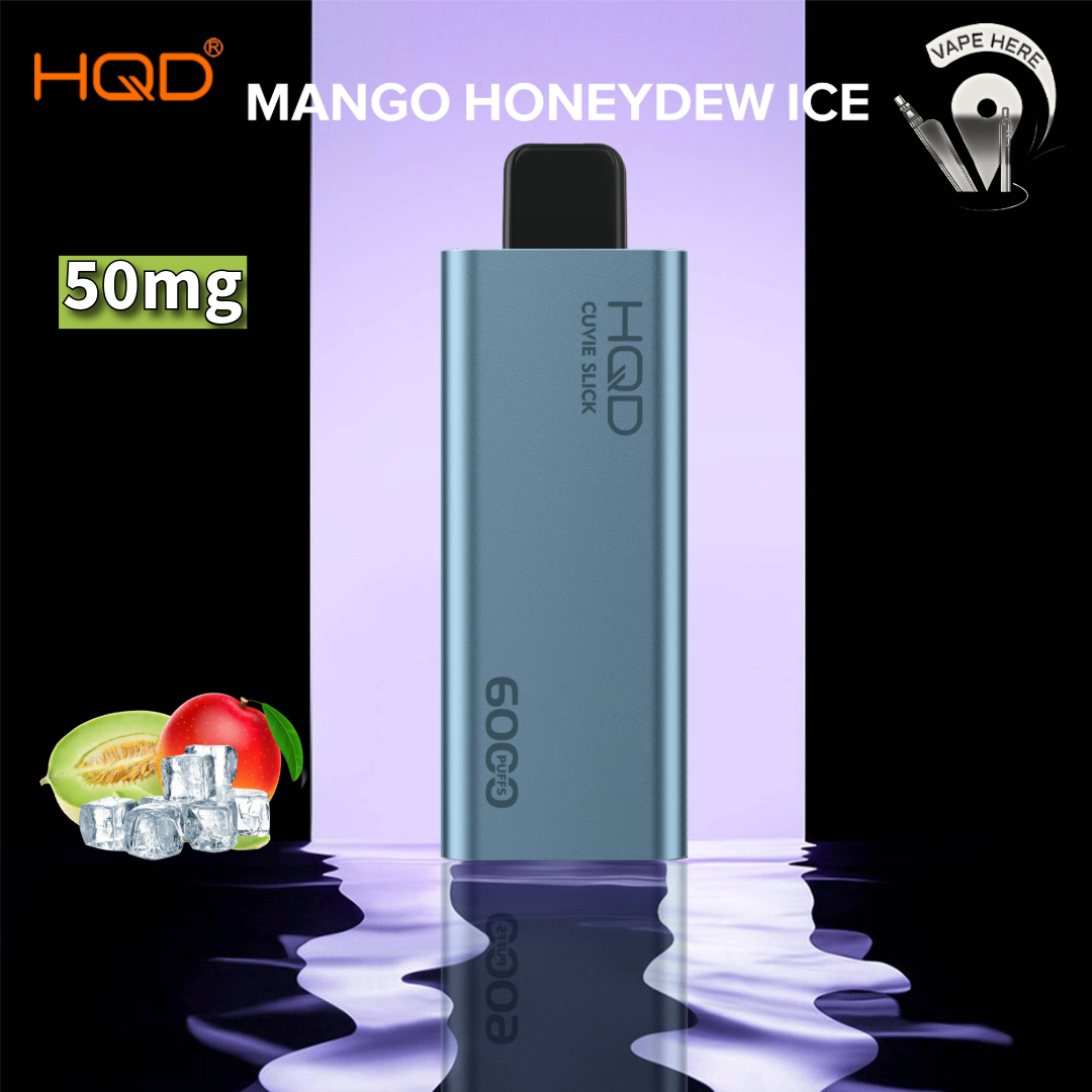 HQD CUVIE SLICK 6000 PUFFS DISPOSABLE VAPE Mango Honeydew Ice UAE Ras Al Khaimah