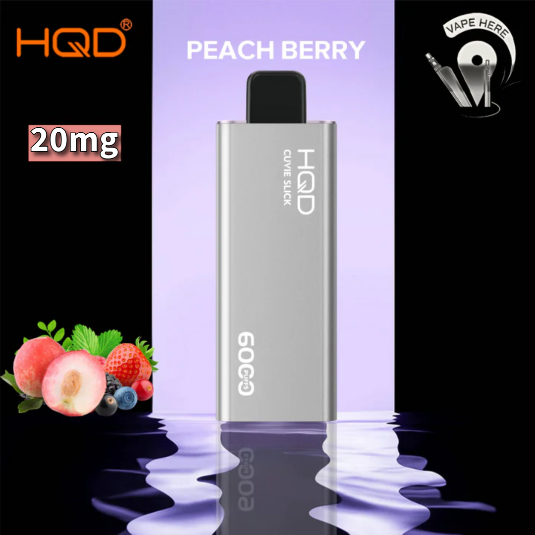 HQD CUVIE SLICK 6000 PUFFS DISPOSABLE VAPE Peach Berry UAE Abu Dhabi