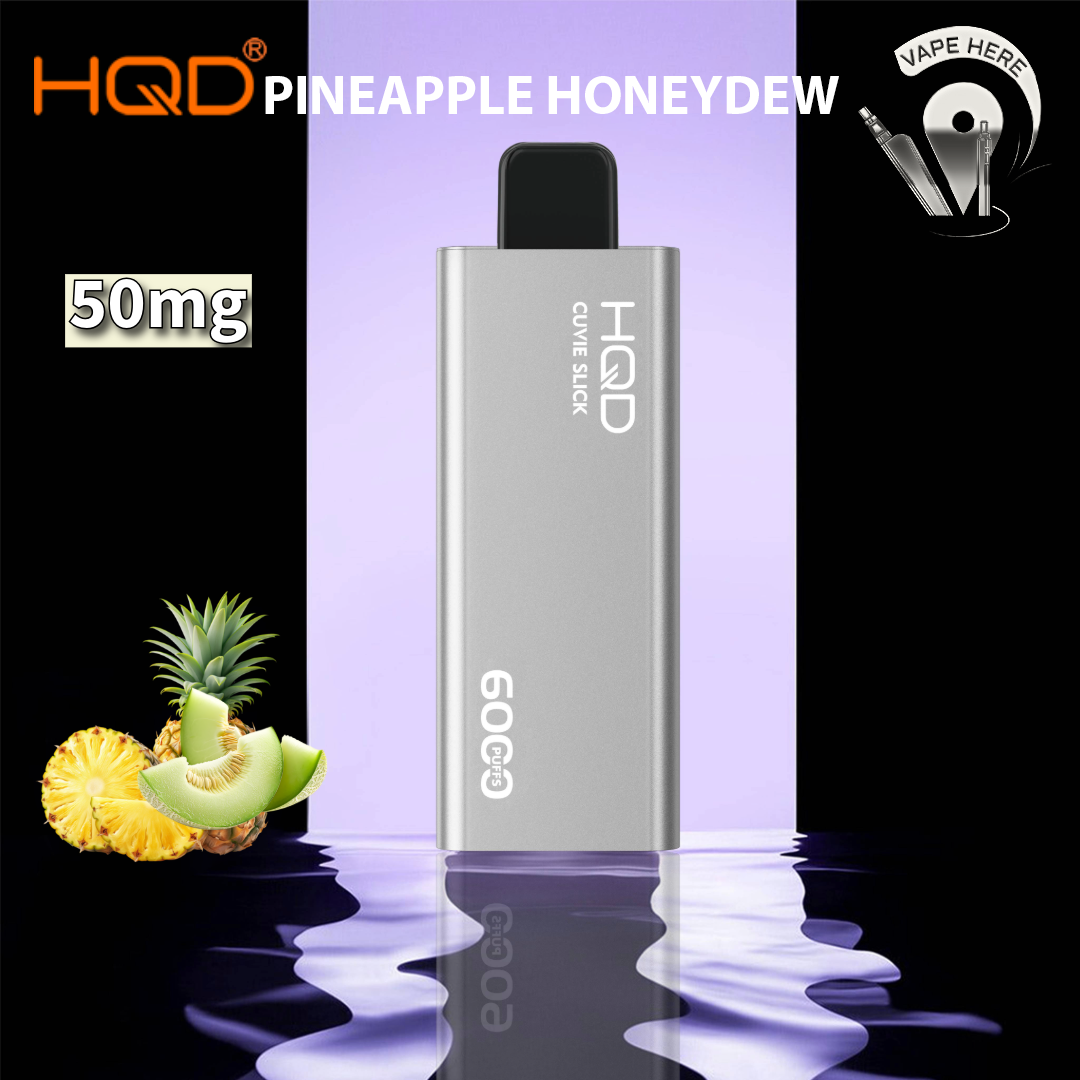 HQD CUVIE SLICK 6000 PUFFS DISPOSABLES VAPE Pineapple Honeydew UAE Dubai
