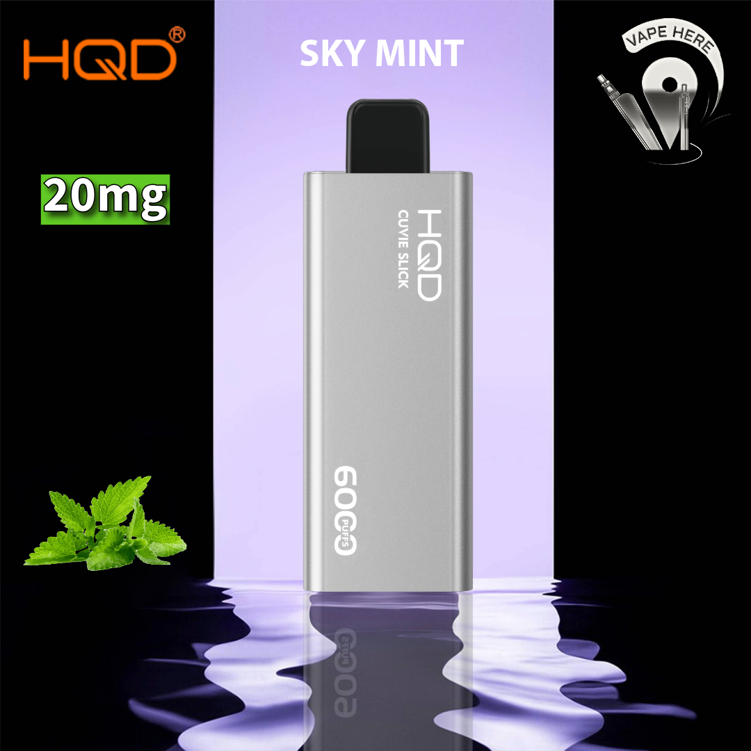HQD CUVIE SLICK 6000 PUFFS DISPOSABLE VAPE Sky Mint UAE Ras Al Khaimah