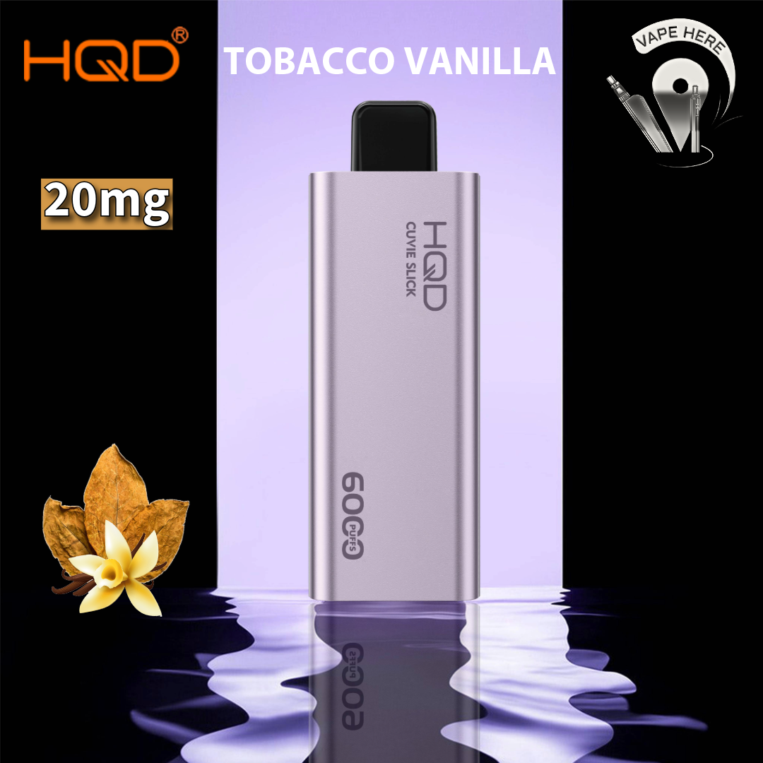 HQD CUVIE SLICK 6000 PUFFS DISPOSABLE VAPE Tobacco Vanilla UAE Dubai