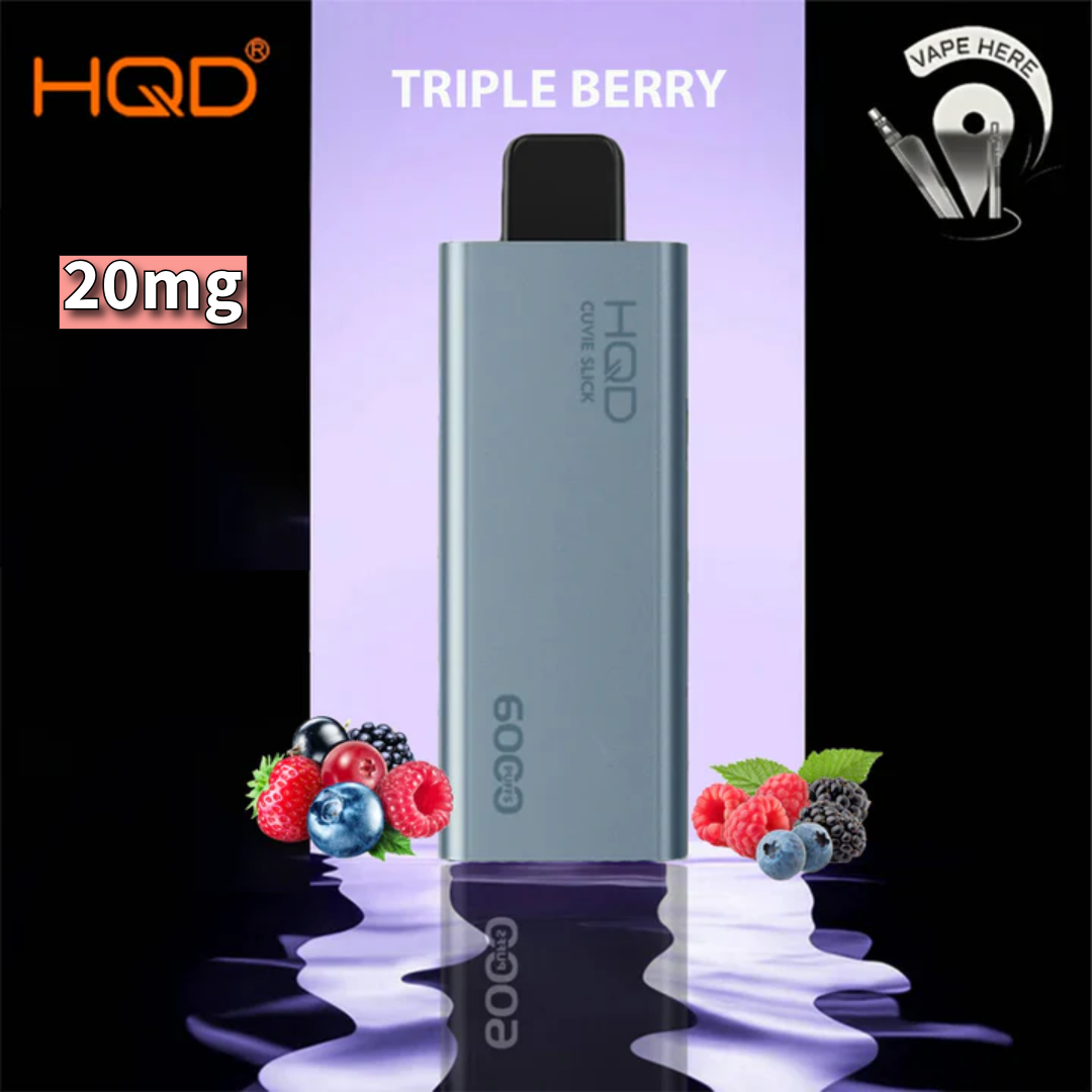 HQD CUVIE SLICK 6000 PUFFS DISPOSABLE VAPE Triple Berry UAE Abu Dhabi