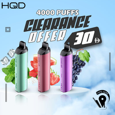 HQD Cuvie Air Disposables Pod Device (4000 Puffs) UAE SHARJAH