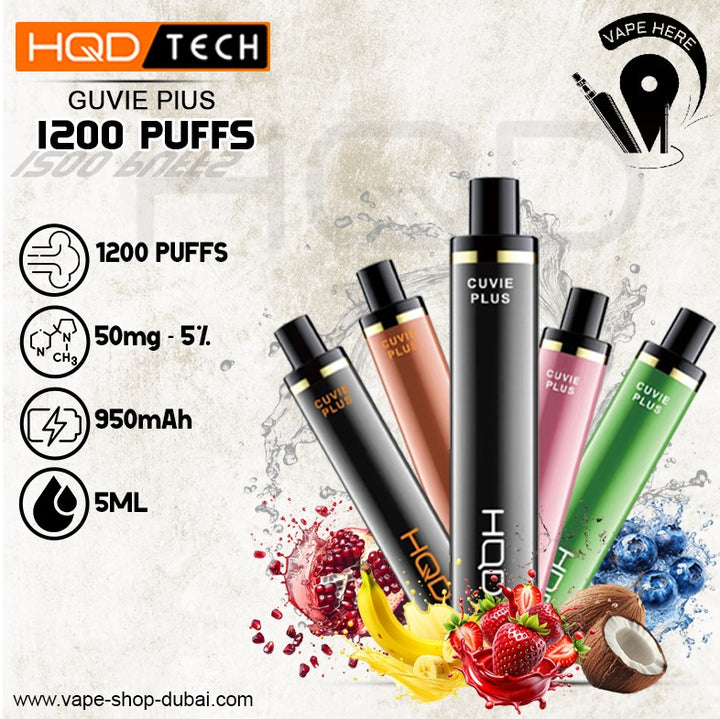 hqd cuvie plus 1200 HQD DISPOSABLE CUVIE PLUS 5% 1200 PUFFS main image 0