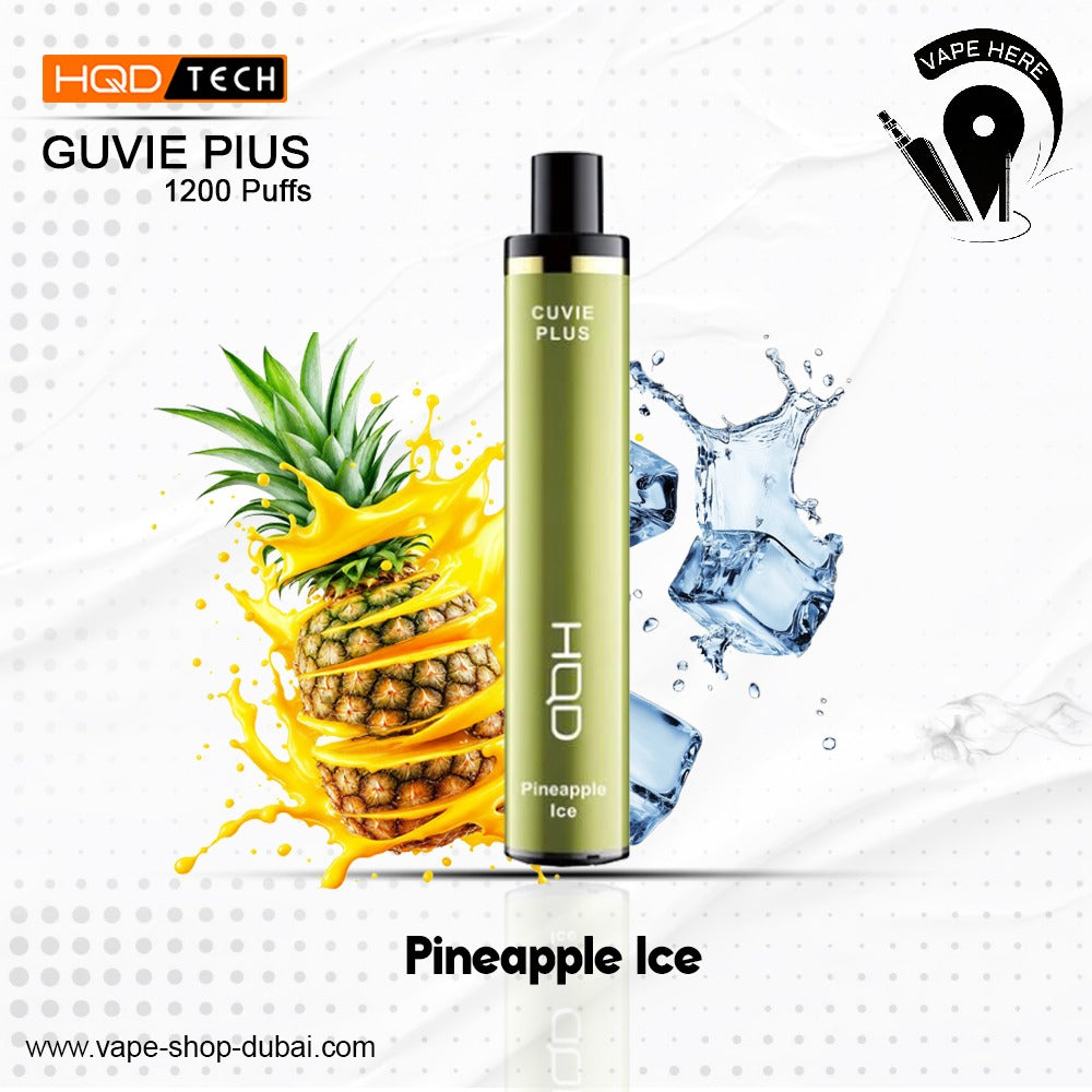 HQD Cuvie Plus Disposable Pods -1200 Puffs Pineapple Ice UAE Abu Dhabi 