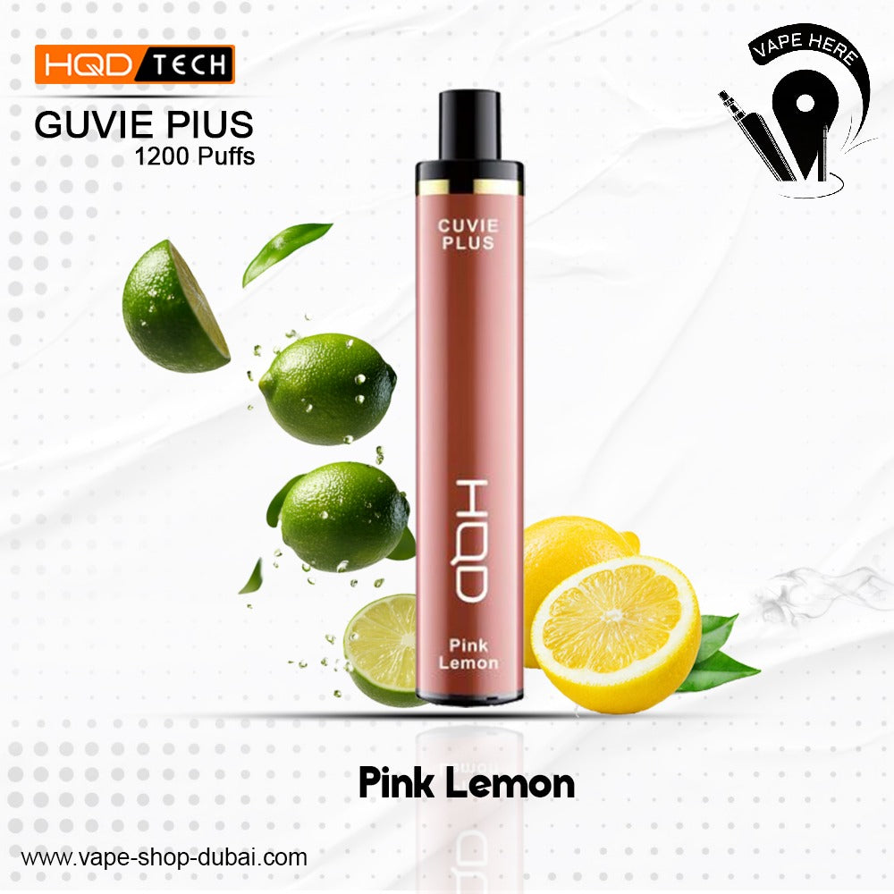 HQD Cuvie Plus Disposable Pods -1200 Puffs Pink Lemon UAE Al Ain 